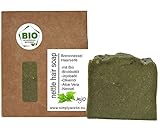 Mijo NETTLE Haarseife mit Brennnessel, Aloe Vera, Rosmarin, Bio Olivenöl, Naturseife ohne Palmöl, vegan ca. 100g