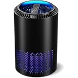 Luftreiniger Allergiker, H13 HEPA Filter, Air Purifier mit 99,97% Filterwirkung, Raumluftreiniger mit Aromatherapie Funktion, 22dB Leiser Schlafmodus, Timer, 3 Lüfterstufen, UV-LED, 20 m², Schw