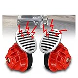 Development 2 stücke 1. 2V 300 dB. Auto Air Horn Snail Horn Motorrad Alarm Lautes Boot (Color : Red)