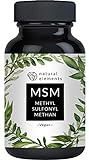 MSM Kapseln - 365 vegane Kapseln - Laborgeprüft - 1600mg Methylsulfonylmethan (MSM) Pulver pro Tagesdosis - Ohne Magnesiumstearat ,