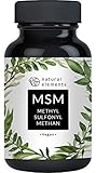 MSM Kapseln - 365 vegane Kapseln - Laborgeprüfte 1600mg Methylsulfonylmethan (MSM) Pulver pro Tagesdosis - Ohne Magnesiumstearat, hochdosiert und in Deutschland p