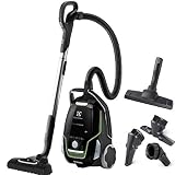Electrolux euo9green UltraOne Staubsauger mit Beutel, Absaugung AeroPro, Staubbeutel S-Bag XL-5 Liter, Allergy Plus Filter, Ebony Black/Sage G