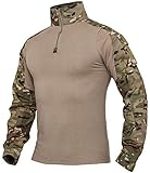 XKTTAC Herren Taktisches Hemd Outdoor Shirt Kampfshirt für Militär und Airsoft (CP, 2XL)