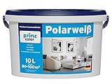 prinzcolor Premium Polarweiss Innenfarbe Wandfarbe Deckenfarbe Profi Farbe Weiß 10