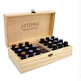 K-Park Ätherisches Öl Display Ständer Gestell Halter Organisator, 25 Löcher Holz Box Veranstalter Aufbewahrung Koffer Box Für Nagellack, Duftöle, Ätherisches Öl, Stain Und Lippenstift Fab