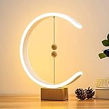 Moderne Holz-Tischlampe, USB Powered Heng Gleichgewicht Lampe Mit Magnet-Schwebekugeln Schalter, Warm Augenpflege LED-Licht, Dekoration-Nachtlampen Für Schlafzimmer Wohnzimmer Bü