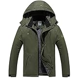 Windbreaker für Herren Leichte Jacke Wasserdicht Winddicht Kapuzenjacke Winter Outdoorjacke Regenmantel Mit Kapuze, armee-grün, 85