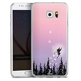 DeinDesign Slim Case extra dünn kompatibel mit Samsung Galaxy S6 Edge Plus Silikon Handyhülle transparent Hülle Disney Tinkerbell Offizielles Lizenzproduk