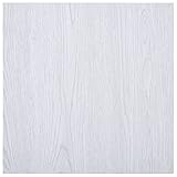 vidaXL Laminat Dielen Selbstklebend Schimmelbeständig Antiallergen Wasserfest Bodenbelag Vinylboden Fußboden Designboden 5,11m² PVC Weiß