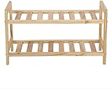 QHHALXZ Schuh-Multifunktions-Holzschuh, 2/3/4-Ebenen-gekreuzter Holzschuh-Aufbewahrungsschrank, Flur-Aufbewahrungseinheit mit separatem Regaleingang (Maße: 2 Ebenen)