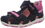 Superfit Baby-Mädchen Fanni Knöchelriemen Sandalen, BLAU/ROSA, 26 EU