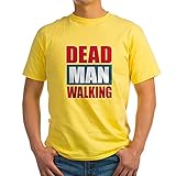 CafePress - Dead Man Walking T-Shirt - 100% Baumwolle T-Shirt Gr. M, gelb