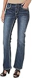 UNIONBAY Vienna Five-Pocket True Bootcut Denim Jeans für Damen, Blau - Bay Blue, 44