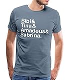 Spreadshirt Bibi Und Tina Amadeus Sabrina Typographie Männer Premium T-Shirt, L, Blaug