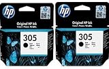 HP 305 schwarz Bipack Original - kompatibel mit: HP DeskJet 2710 2720 2721 2722 2723 2724 HP DeskJet Plus 4110 4120 4122 4130 HP Envy 6010 6020 6022 6030 6032 HP Envy Pro 6420 6422 6430 6432 Druck