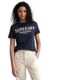 Superdry Damen Premium Sequin Entry Tee T-Shirt, Blau (Atlantic Navy GKV), S (Herstellergröße:10)