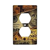 ZORIN Duplex-Steckdosenabdeckungen, Interessantes Dollar-Wandplatten-Set, 1-fach, elektrische Steckerp