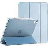 ProCase Hülle für iPad Air 4 Generation 10.9 Zoll 2020, Schutzhülle Case(Unterstützt 2. Gen iPencil Aufladen), Ultra Dünn Leicht Ständer Schal Smart Cover mit Transluzent Frosted Rück -Himmelb