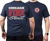 Chicago FIRE Dept. Illinois, Since 1858, Bicolor, T-Shirt, XL