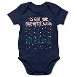 Muttertagsgeschenk Tochter & Sohn Baby - Es gibt nur eine Beste Mama - Meine - 12/18 Monate - Navy Blau - muttertagsgeschenk Baby - BZ10 - Baby Body Kurzarm für Jungen und M