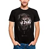 Witcher Herren T-Shirt Geralt Portrait Baumwolle schwarz - XXL