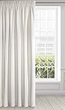 Eurofirany Ria Vorhang Weich Velvet Samt Kräuselband-1 STK. Edel Elegant Hochwertig Glamour Schlafzimmer Wohnzimmer Lounge, Creme, 140x270