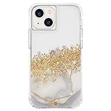 Case-Mate Karat Marble Case Schutzhülle kompatibel mit Apple iPhone 13 Mini Hülle [Stoßfest | Recyclebares Material | Fallschutz bis zu 3 m | Goldenes Marmor-Design] - Transparent/G