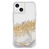 Case-Mate Karat Marble Case Schutzhülle kompatibel mit Apple iPhone 13 Mini Hülle [Stoßfest | Recyclebares Material | Fallschutz bis zu 3 m | Goldenes Marmor-Design] - Transparent/G