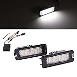 VLAND LED Kennzeichenbeleuchtung für Golf 4 / Golf 5 / Golf 6 / Golf 7 / Polo, 18SMD Canbus Nummernschildbeleuchtung