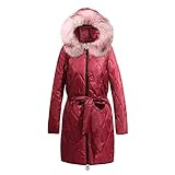 Mymyguoe Winterparka Damenmantel für Übergang Winter Lang Elegant Wintermantal Parka Mantel Jacke Damenjacke Fleecejacke Steppmantel Übergangsmantel Übergangsjacke Winterjack