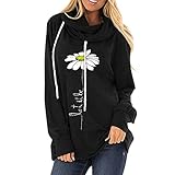 ADDZYY Kapuzenpulli Damen Halloween Kapuzenpullover Sweatshirt Hoodies Langarm Locker Pullover Langarmshirt Kapuzenjacke Oberteile Halloween Kostüm Damen T-Shirt Damen Langarm Einfarbig Printed Top