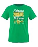 Comedy Shirts - Nicht mein Zirkus, Nicht Meine Affen - Jungen T-Shirt - Grün/Weiss-Gelb Gr. 122/128