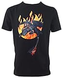 Dreamworks Dragons Kinder T-Shirt Ohnezahn Toothless & Hicks Flammen, schwarz (116-122)