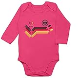 Shirtracer Fussball WM 2022 Fanartikel Baby - Deutschland Trikot - 12/18 Monate - Fuchsia - Fan - BZ30 - Baby Body Lang