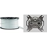 TechniSat Coaxsat 140-4.6 100-m-Spule Koaxialkabel (mit Metermarkierungen) weiß & SV 600 Antennendose (Sat-Stichdose mit eingebauter Diode)