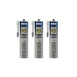Hybrid Montagekleber | Klebstoff für Beton, Holz, Metall & Fliesen | MS Polymer Kleber | Metallkleber | PVC Kleber | wasserfest | schnellhärtend | versch. Farben (3, grau)