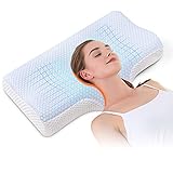 Memory Foam Kissen Nackenkissen Kopfkissen - Orthopädische Pillow mit Ergonomisches Design für HWS - Comfort Schlafkissen Nackenstützkissen Sleep Neck Support Kopf Schlafen für Bett S