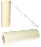 AmaCasa Vlies Tischläufer Creme 23cm/25 Meter Flower Vlies Tischband H
