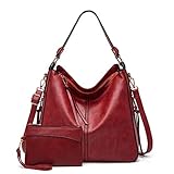 Kayome Handtaschen für Frauen groÃŸe Crossbody Hobo Taschen mit passender börse, Rot (rot), M