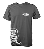 Gas Monkey Garage T-Shirt Large Side Monkey Dark Grey-XXL