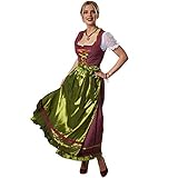 dressforfun 900587 Maxi-Dirndl, Langes, gepunktetes Dirndl in traditionellem Stil - Diverse Größen - (XL| Nr. 302918)