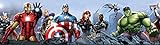 AG Design Marvel Avengers Selbstklebende Bordüre, Wand Sticker, Folie, Mehrfarbig, 500 x 10