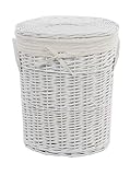 dvier Wäschekorb, Weide weiß 37x26 H.48 08WO