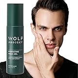 Männer Gesichtscreme | Feuchtigkeitsspendende Gesichtspflege Gel auf Wasserbasis für Herren | Feuchtigkeitspflege Lotion für die tägliche Hautpflege | Herrenkosmetik - WOLF PROJECT