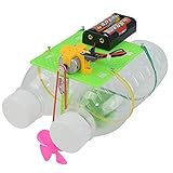 STEM DIY Spielzeug DIY Getränkeflasche Schnellboot Boot Umwelttechnik Kleine Produktion Kleine Erfindung Zusammengebautes Spielzeug,Grün,Einheitsgröß