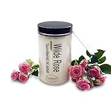 Sauna Salz Peeling – Wilde Rose 400g - Meersalz m. Jojobaöl Vitamin E Body Scrub – Dusch- und Körperpeeling für alle Hauttypen – vegan – ohne Parab