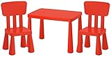 IKEA MAMMUT Kindersitzgruppe Kindertisch +2 Kinderstühle Kindermöbel Tisch Stuhl IK15-CZER