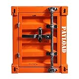 Tingting-nachttisch, Containerschrank Nachttisch Industrieller Windschrank Mit Schloss Abschließbarer Creative Bedside Kleinschrank Aufbewahrungsbox (Color : Orange red, Size : 40 * 38 * 48cm)