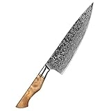 Küchen 8.3 Professionelle Chefmesser 67 Schichten Damaskus Stahl Super Cook Messer Rasierer Sharp Core Blade Küchenmesser chefsmesser (Color : Chef knife)