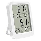 FXCO Digitales Thermo-Hygrometer, Innenthermometer und Feuchtigkeitssensor, ACL, großes Display mit 4,5 Z